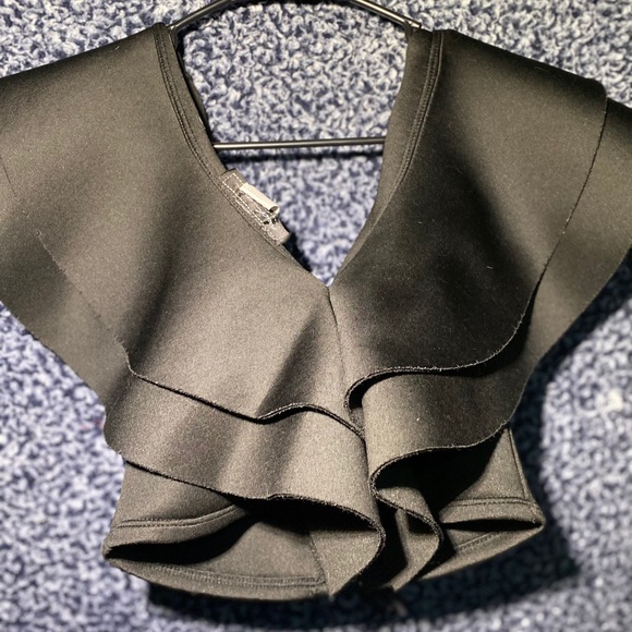 Black Ruffle Top - Picture 3 of 5